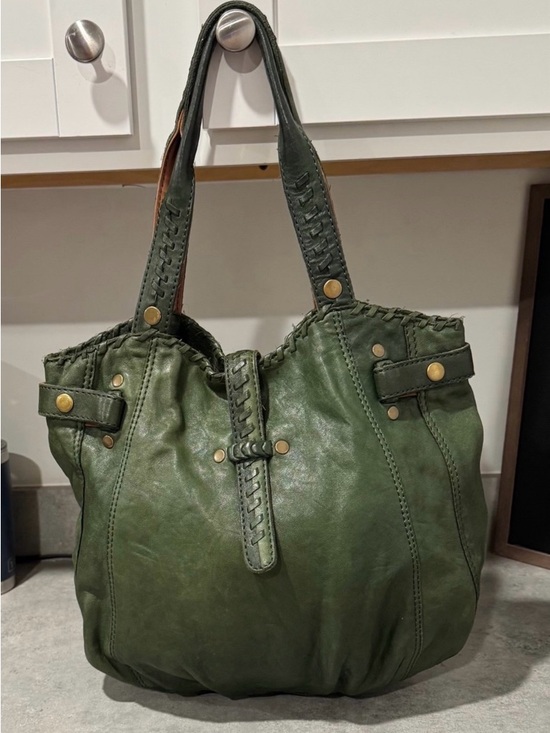 Lucky Brand Handbags - Lucky Brand Green Italian Leather Hobo! GUC!!
